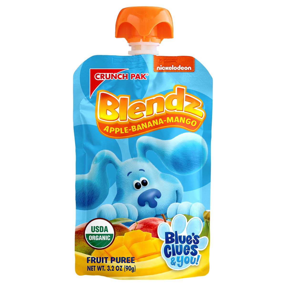 slide 1 of 3, Crunch Pak Blendz Blues Clues Apple Banana Mango Pouch 6/3.2oz., 3.2 oz