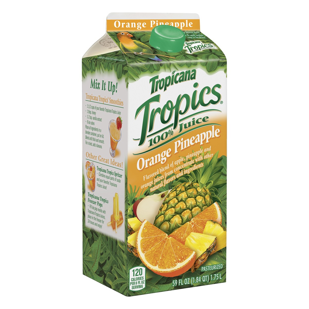 slide 2 of 10, Tropicana Tropics 100% Juice Blend Orange Pineapple Flavored 59 Fl Oz, 59 oz