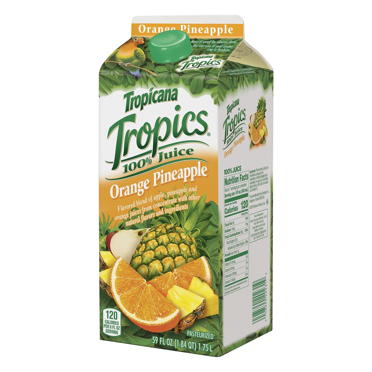 slide 3 of 10, Tropicana Tropics 100% Juice Blend Orange Pineapple Flavored 59 Fl Oz, 59 oz