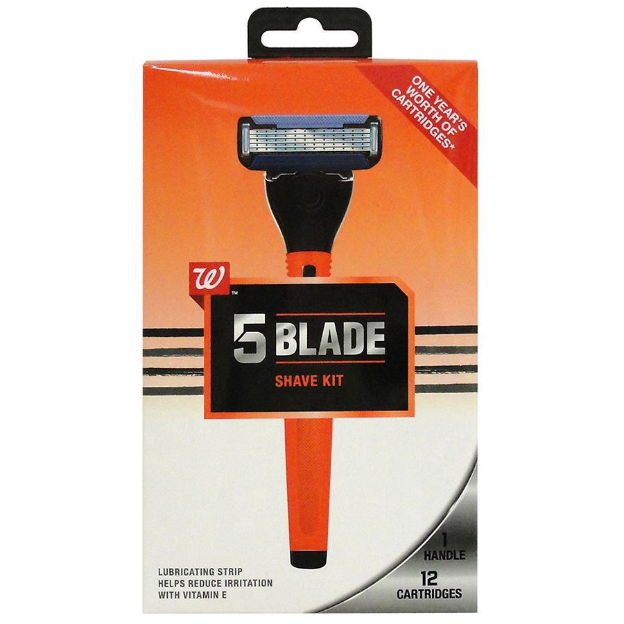 slide 1 of 1, Walgreens 5 Blade Shave Kit, 1 ct