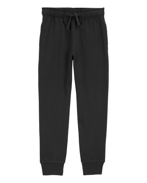 slide 1 of 3, Carter's Kid Pull-On Drawstring Joggers - Black Black 8, 1 ct