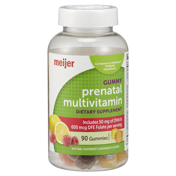 slide 1 of 1, Meijer Women's Gummy Prenatal Multivitamin, 90 Gummies, 90 ct