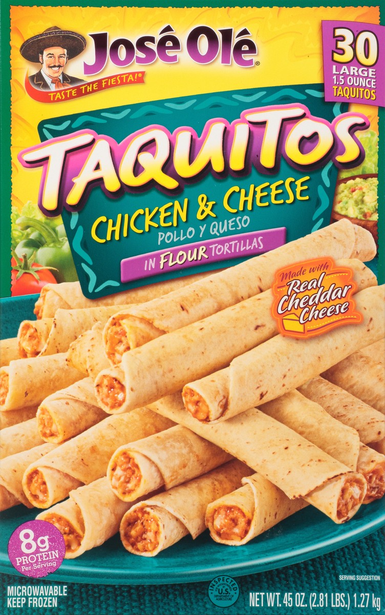 slide 10 of 12, José Olé Chicken & Cheese Taquitos 30 ea, 30 ct