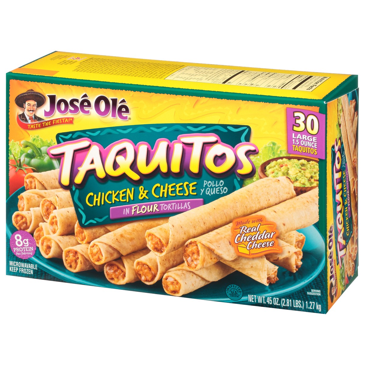 slide 5 of 12, José Olé Chicken & Cheese Taquitos 30 ea, 30 ct