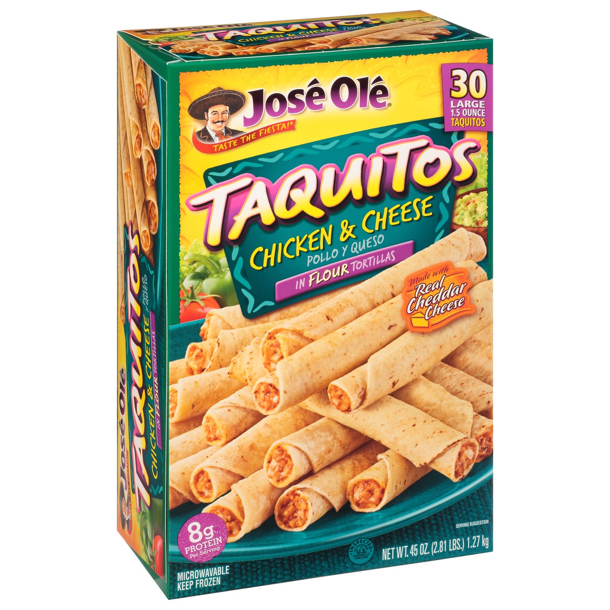 slide 2 of 12, José Olé Chicken & Cheese Taquitos 30 ea, 30 ct