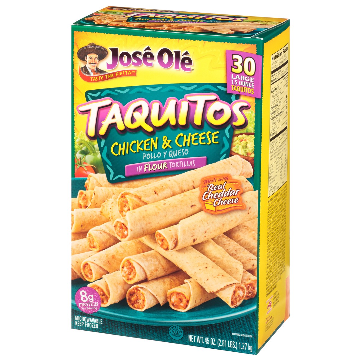 slide 4 of 12, José Olé Chicken & Cheese Taquitos 30 ea, 30 ct