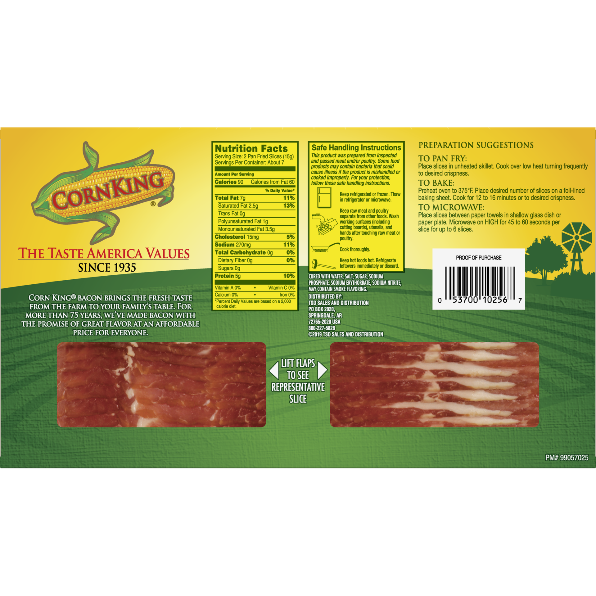 slide 5 of 5, CORN KING Hardwood Smoked Bacon, 340.19 g