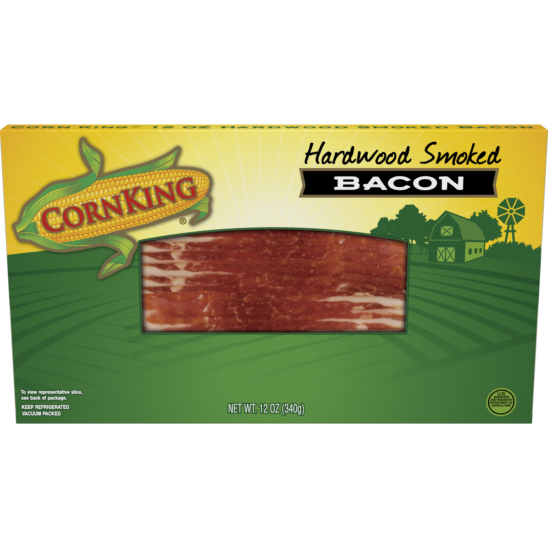 slide 1 of 5, CORN KING Hardwood Smoked Bacon, 340.19 g