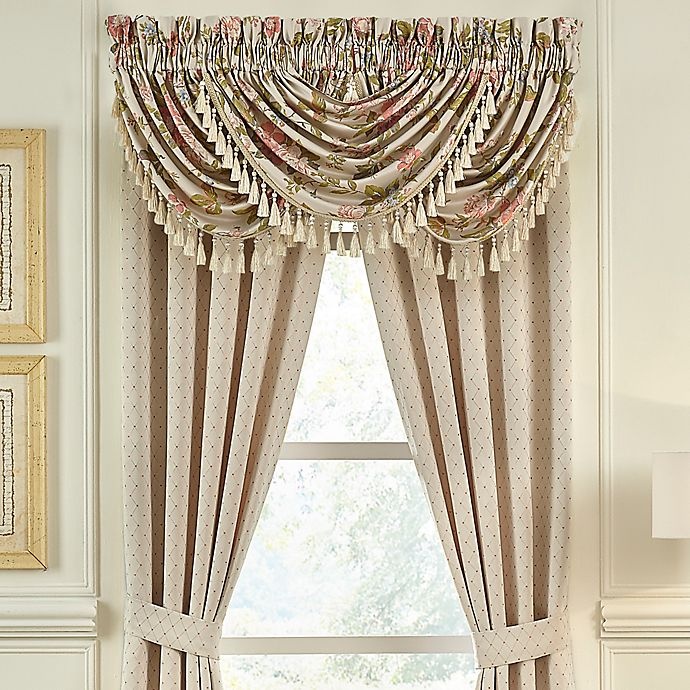 slide 1 of 2, Croscill Carlotta Window Valance - Taupe, 1 ct