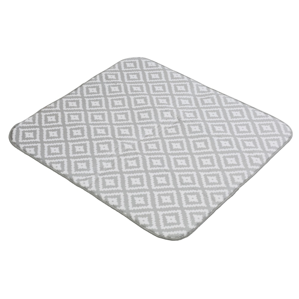 slide 1 of 1, Honey-Can-Do Diamond Print Dish Drying Mat - Gray, 16 in x 18 in