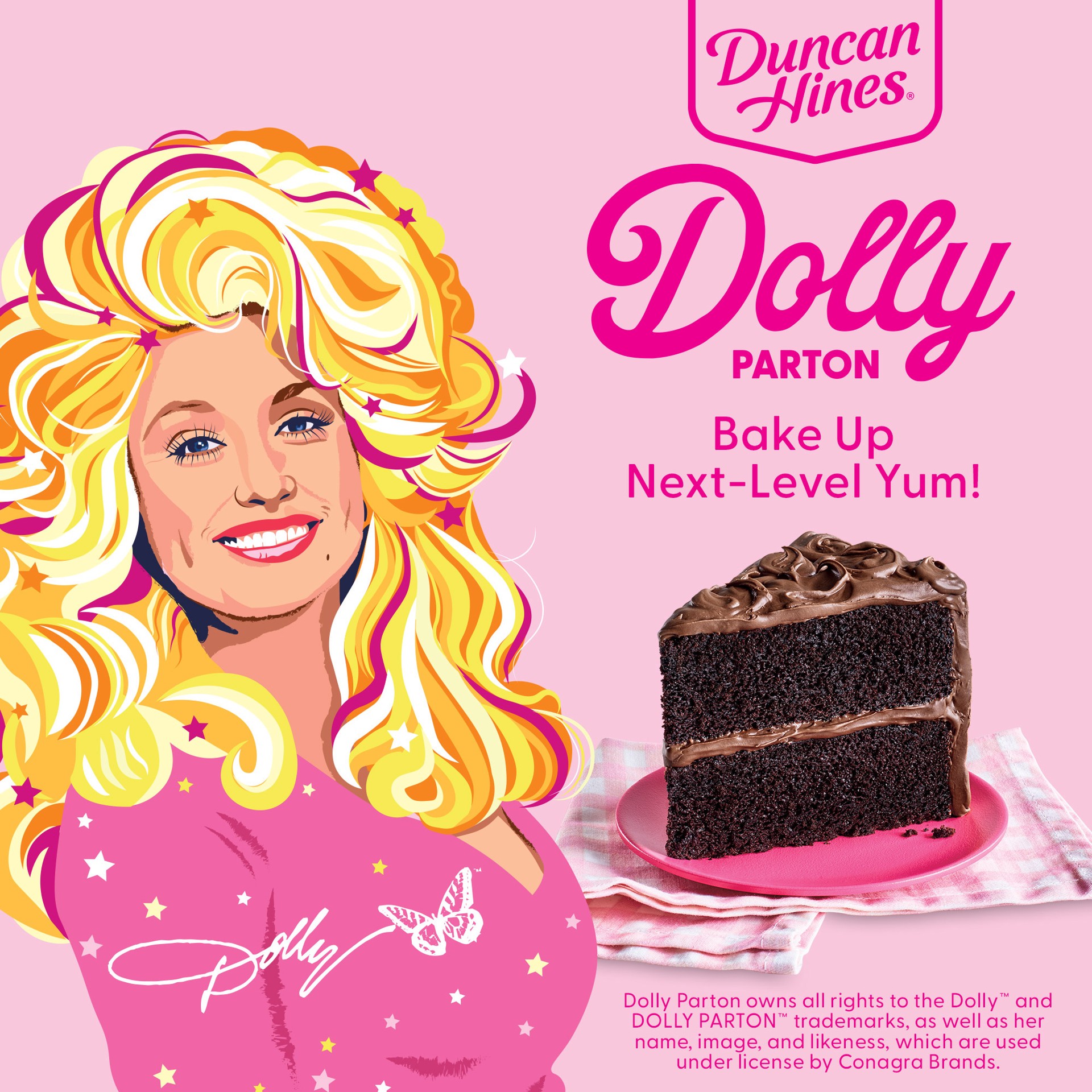 slide 2 of 5, Duncan Hines Dolly Parton's Favorite Chocolate Flavored Cake Mix, 18 oz., 18 oz