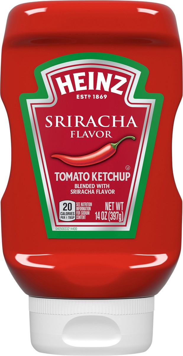 slide 12 of 12, Heinz Sriracha Tomato Ketchup Blended with Sriracha Sauce, 14 oz Bottle, 14 oz