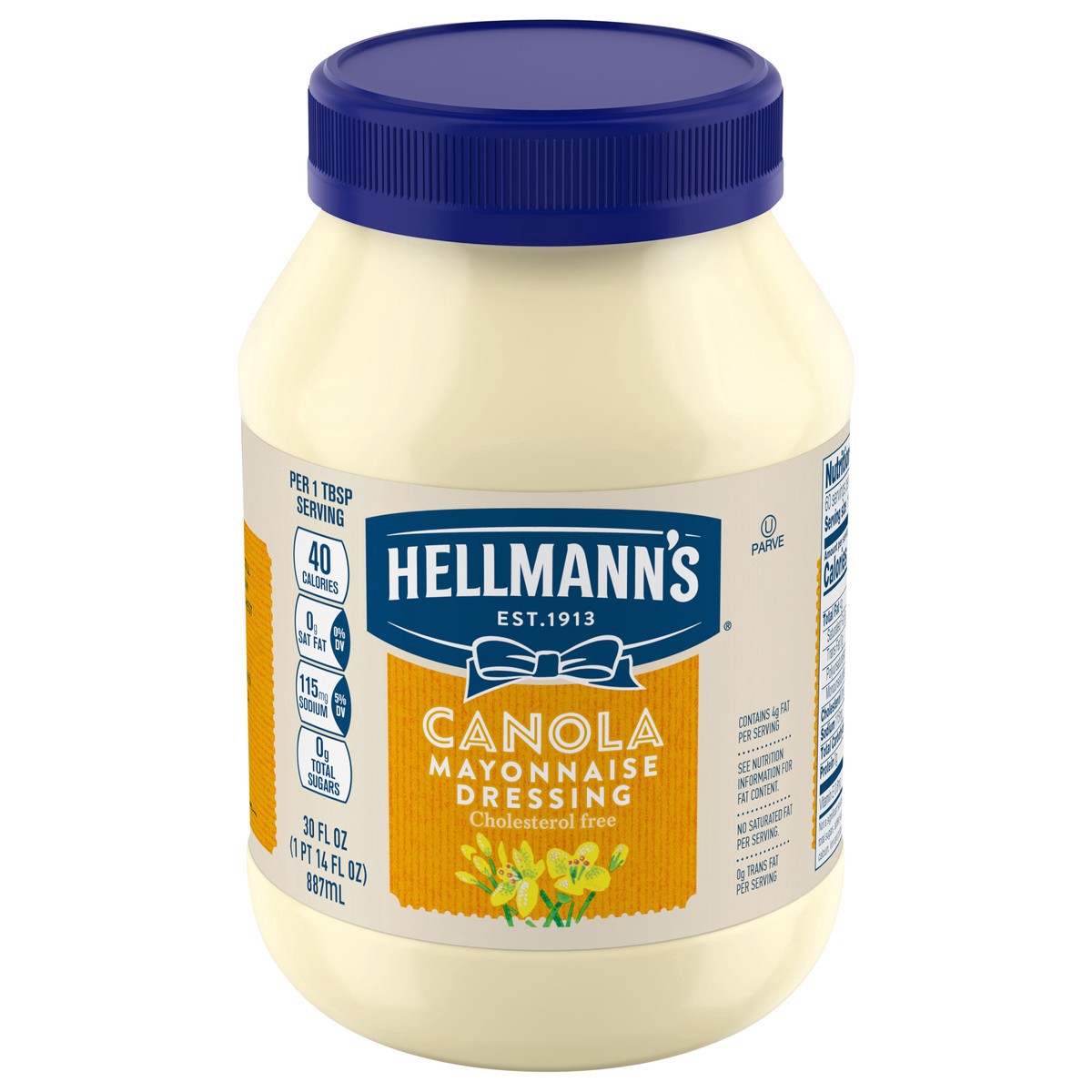 slide 10 of 15, Hellmann's Mayonnaise Canola, 30 oz, 30 oz