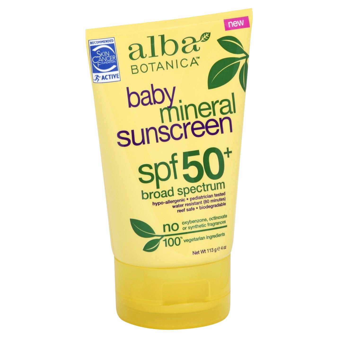 slide 1 of 2, Alba Botanica Baby Mineral Sunscreen 50+, 4 oz