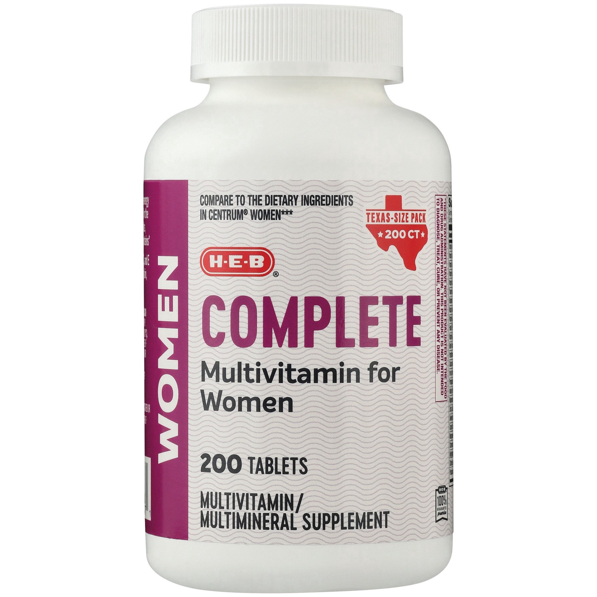 slide 1 of 1, H-E-B Complete Multivitamin for Women Texas-Size Pack, 200 ct