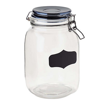 slide 1 of 1, chefstyle Black Glass Jar, 50 oz