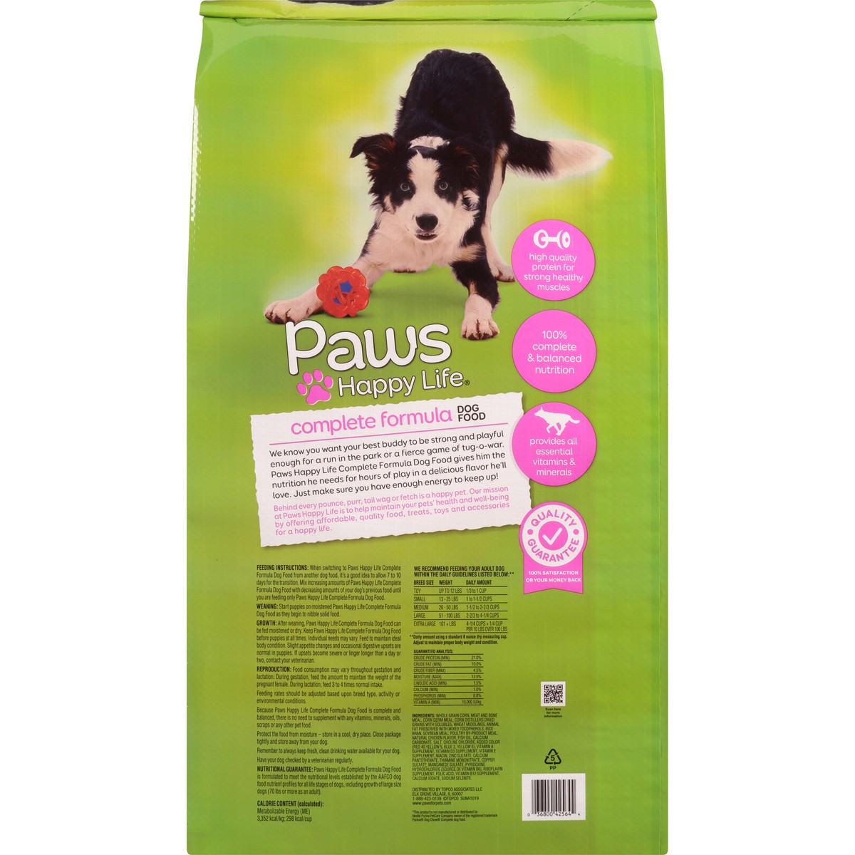 slide 5 of 9, Paws Happy Life Complete Formula Dog Food, 32 lb