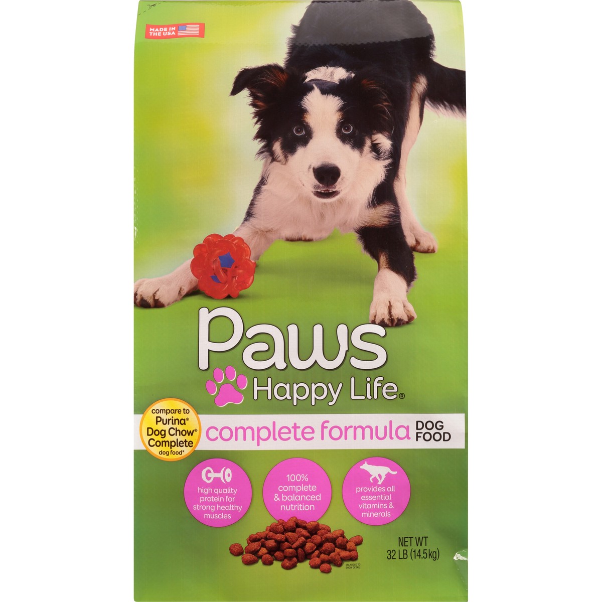 slide 6 of 9, Paws Happy Life Complete Formula Dog Food, 32 lb