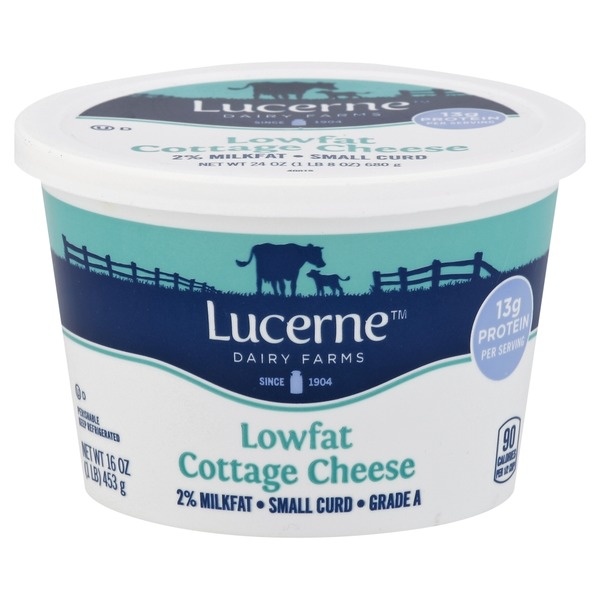 slide 1 of 4, Lucerne Dairy Farms Lucerne Cottage Cheese 2% - 16 Oz, 16 oz