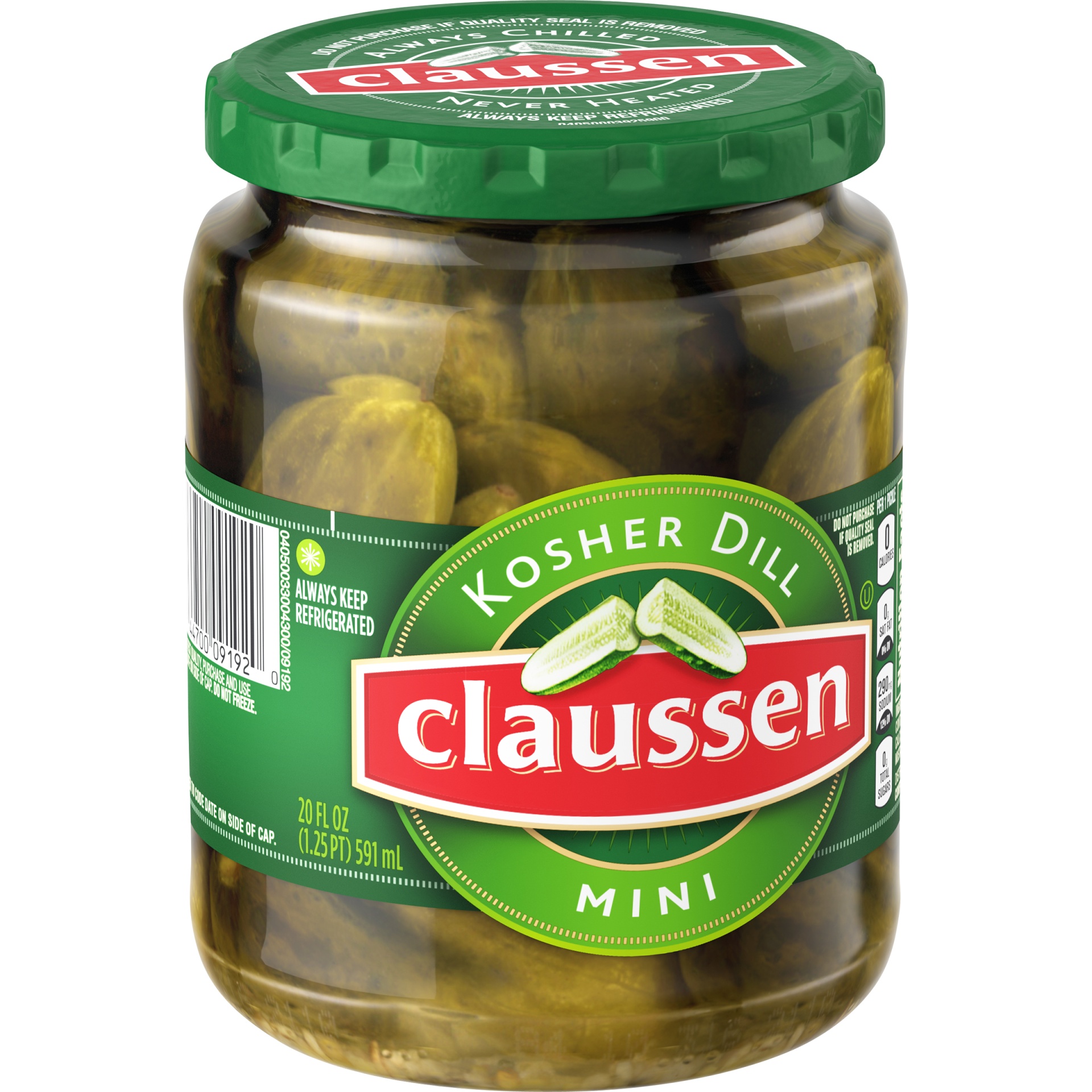 slide 4 of 8, Claussen Kosher Dill Mini Pickles, 20 oz