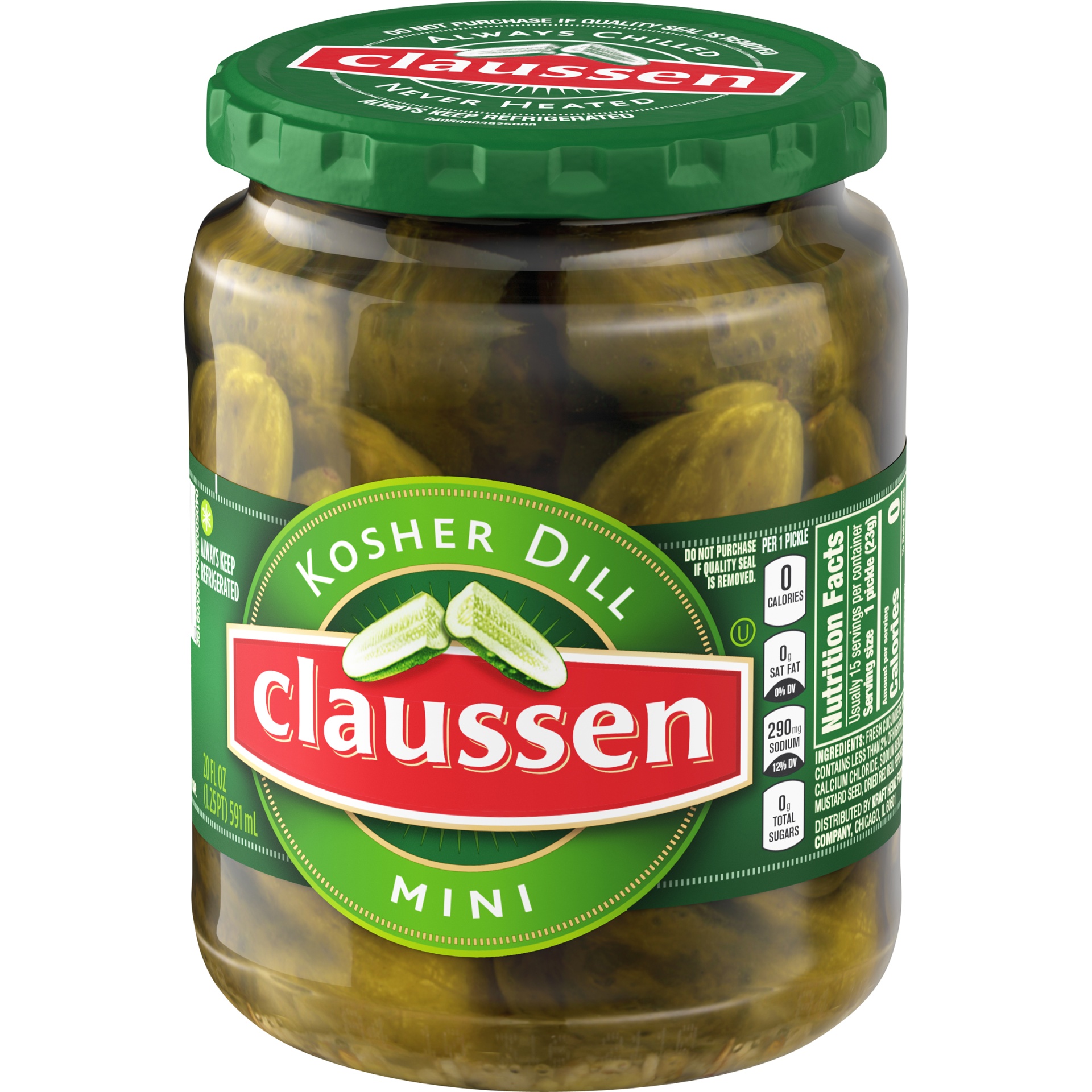 slide 5 of 8, Claussen Kosher Dill Mini Pickles, 20 oz