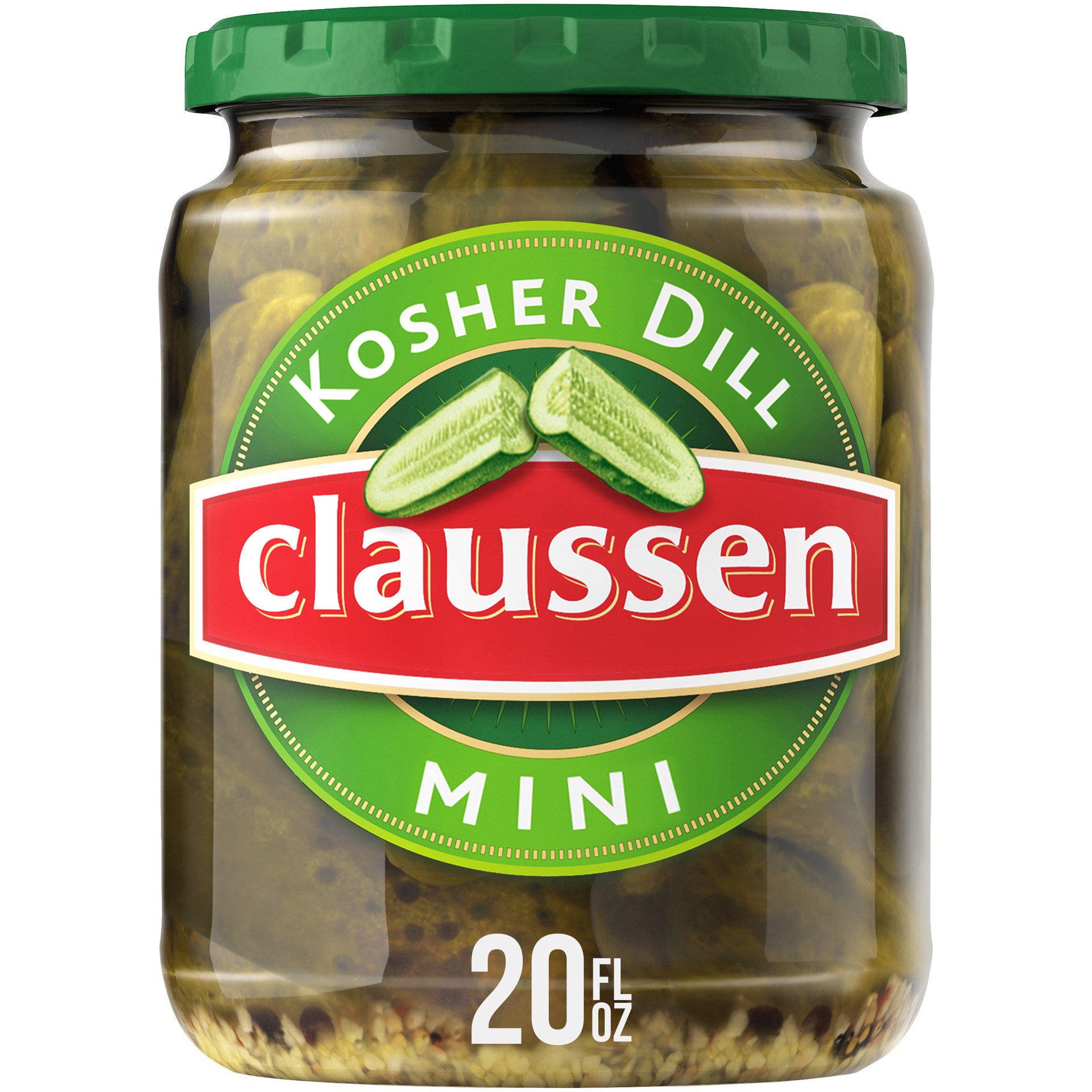slide 1 of 9, Claussen Kosher Dill Pickle Minis, 20 fl oz Jar, 20 fl oz