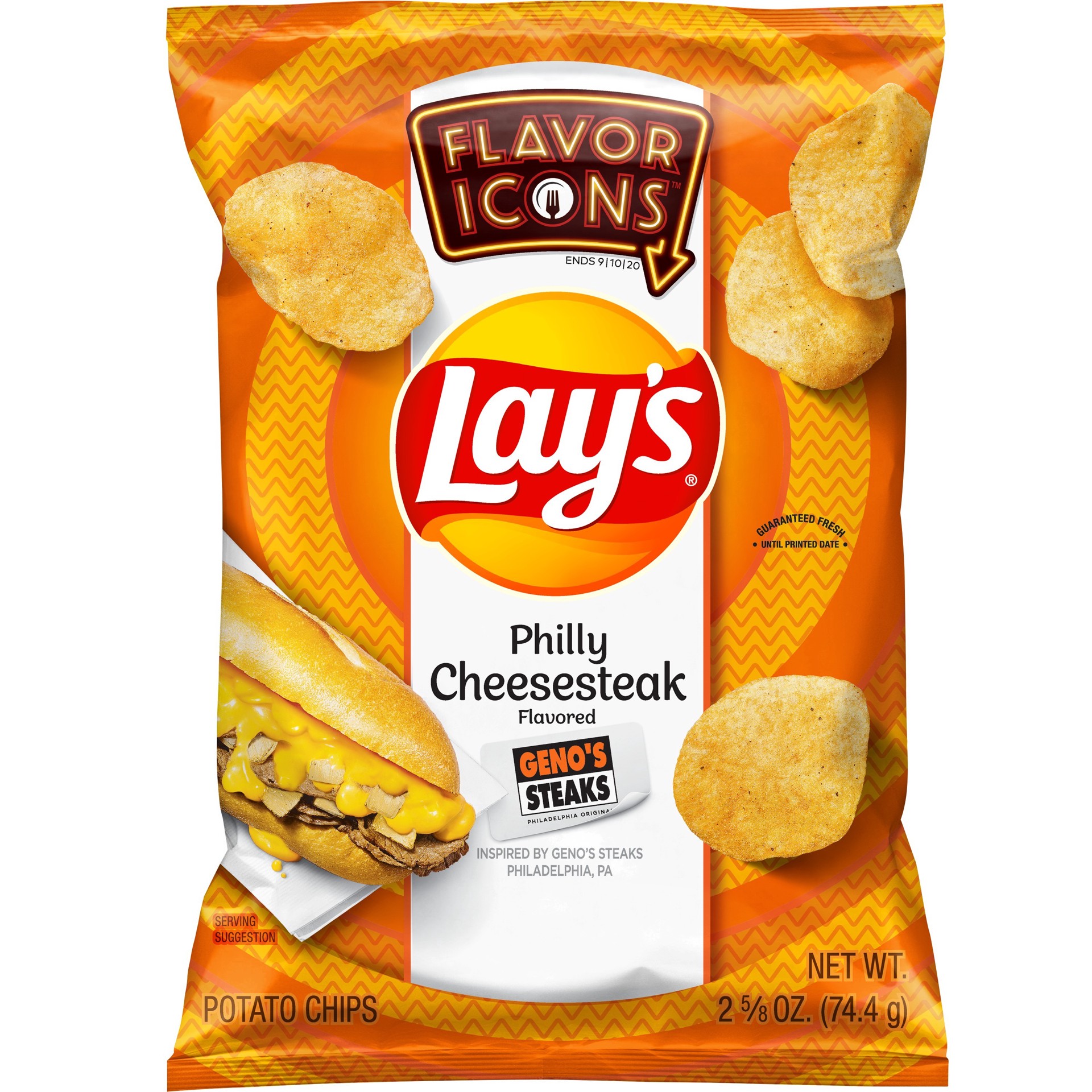 slide 1 of 1, Lay's Lays Philly Chsestk Potato Chips, 2.62 oz