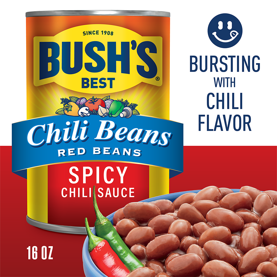 slide 5 of 5, Bush's Best Bush's Red Beans in a Hot Chili Sauce 16 oz, 16 oz