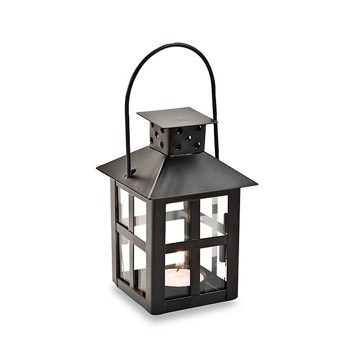 slide 1 of 1, Kate Aspen Mini Lantern Black Tealight Holder Wedding Favor, 1 ct