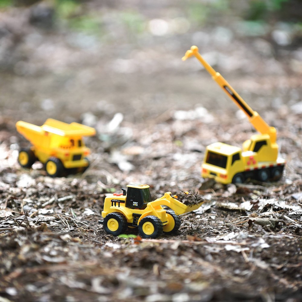 slide 6 of 9, Maxx Action Mini Construction Lights & Sounds Vehicles – Front End Loader, Excavator and Dump Truck - 3pk, 3 ct