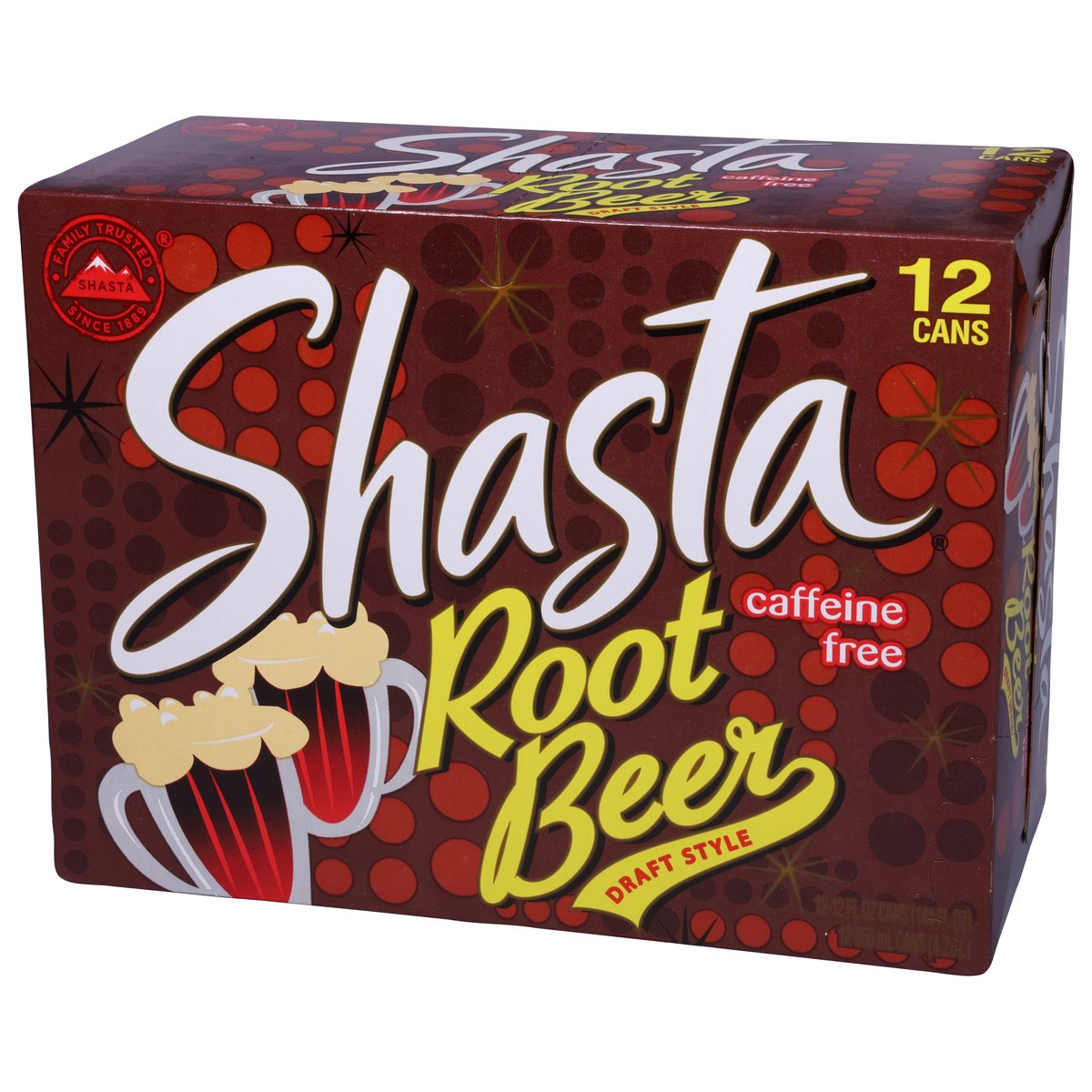 slide 3 of 9, Shasta Caffeine Free Draft Style Root Beer 12 - 12 fl oz Cans, 12 ct; 12 fl oz