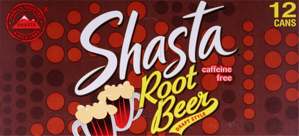 slide 9 of 9, Shasta Caffeine Free Draft Style Root Beer 12 - 12 fl oz Cans, 12 ct; 12 fl oz