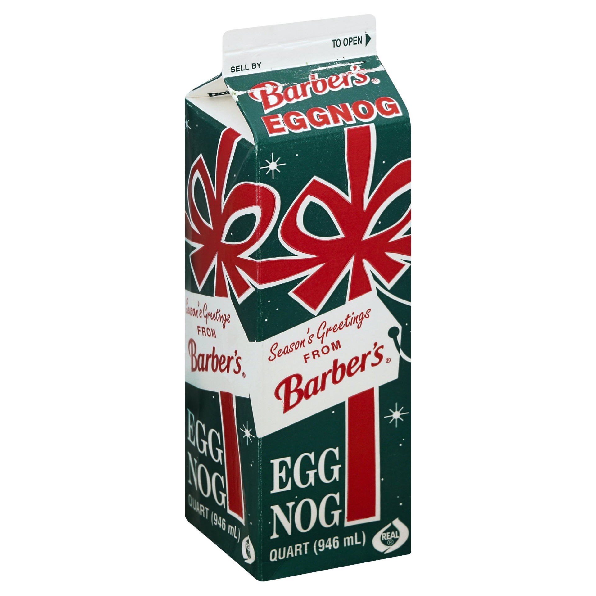 slide 1 of 1, Barber's Egg Nog, 32 oz