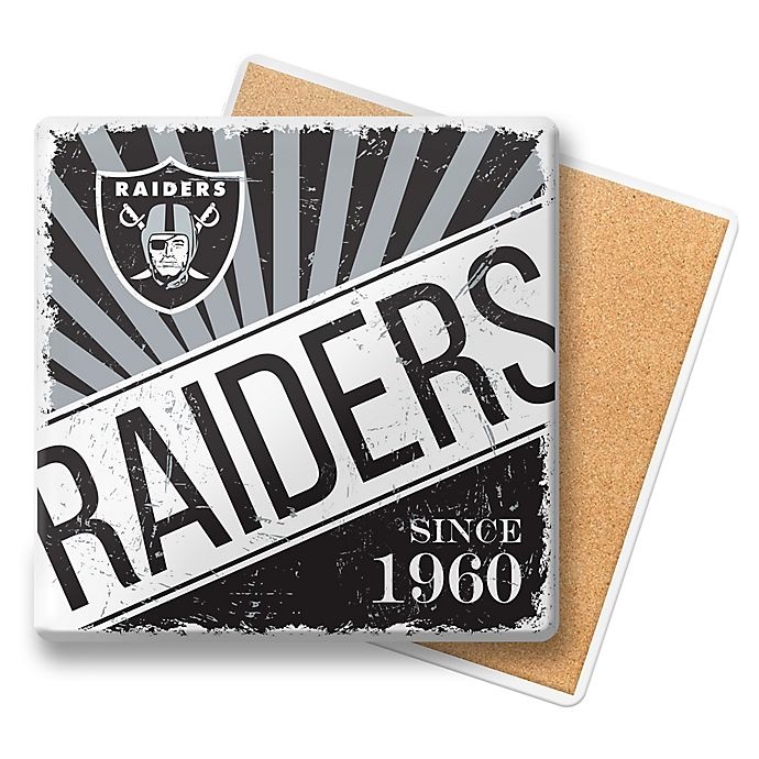 slide 1 of 1, NFL Oakland Raiders Burst Coaster, 1 ct