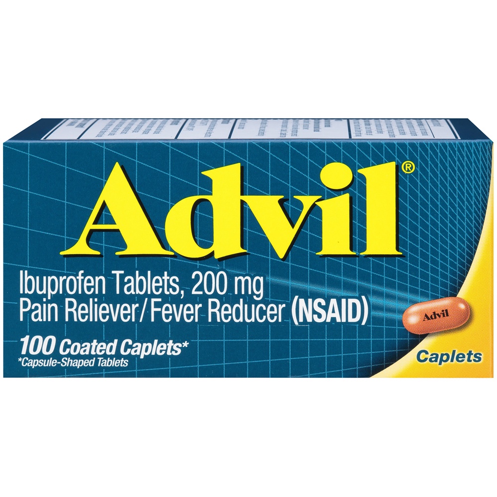 slide 1 of 7, Advil Pain Reliever Fever Reducer Ibuprofen 200mg, 100 ct