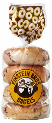 slide 1 of 2, Einstein Bros Blueberry Bagels, 4 ct