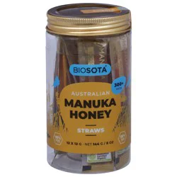 Biosota Organics Manuka Honey Straws - 12 g Each