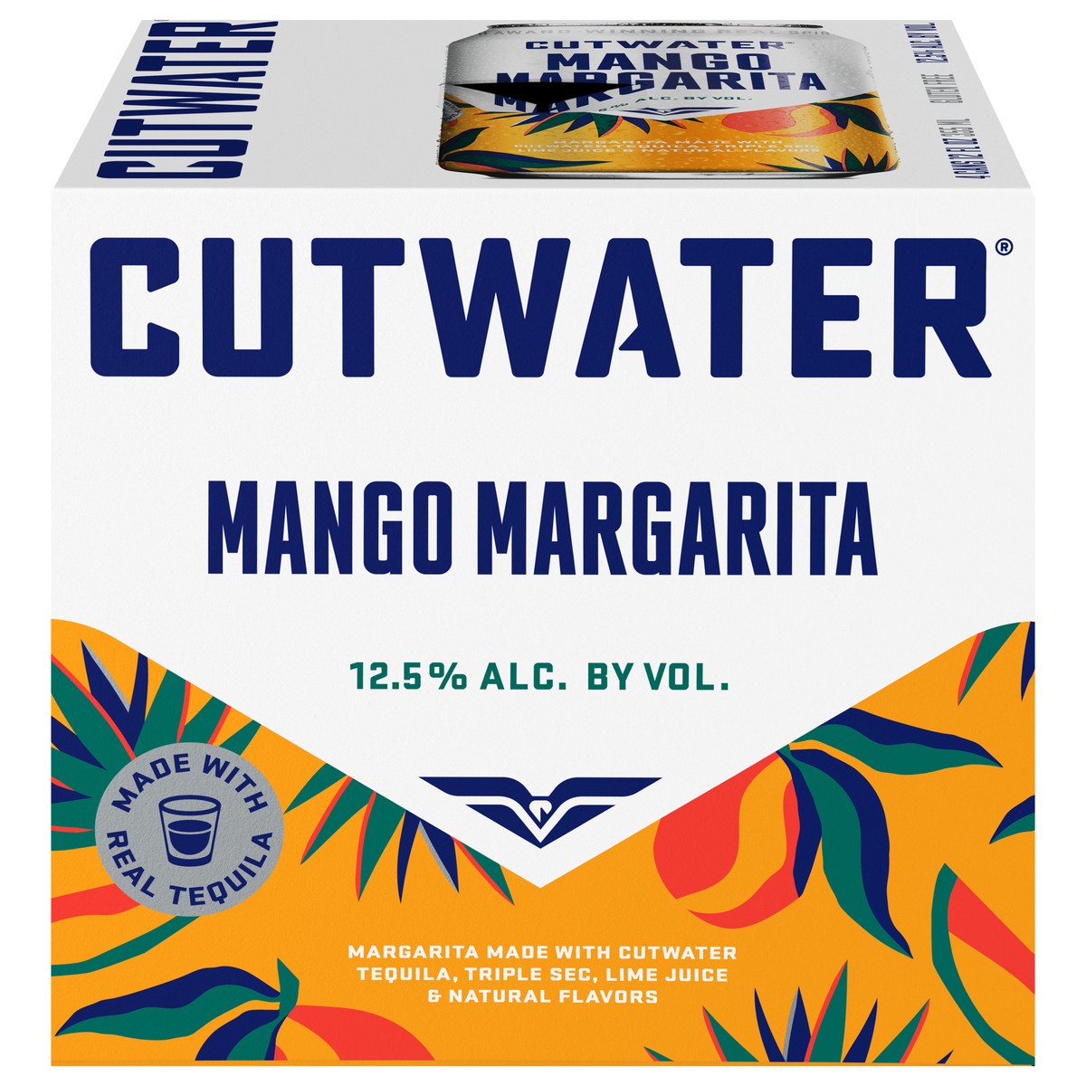 slide 1 of 5, Cutwater Spirits Mango Margarita Canned Cocktail, 4 ct; 12 oz