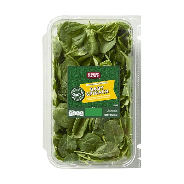 slide 1 of 1, Giant Eagle Baby Spinach, 10 oz