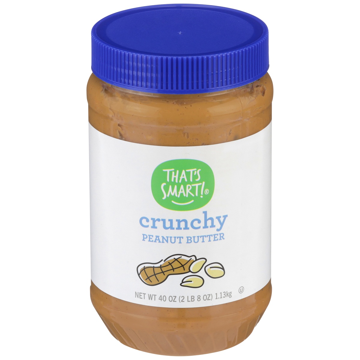 slide 1 of 1, That's Smart! Crunchy Peanut Butter, 40 oz