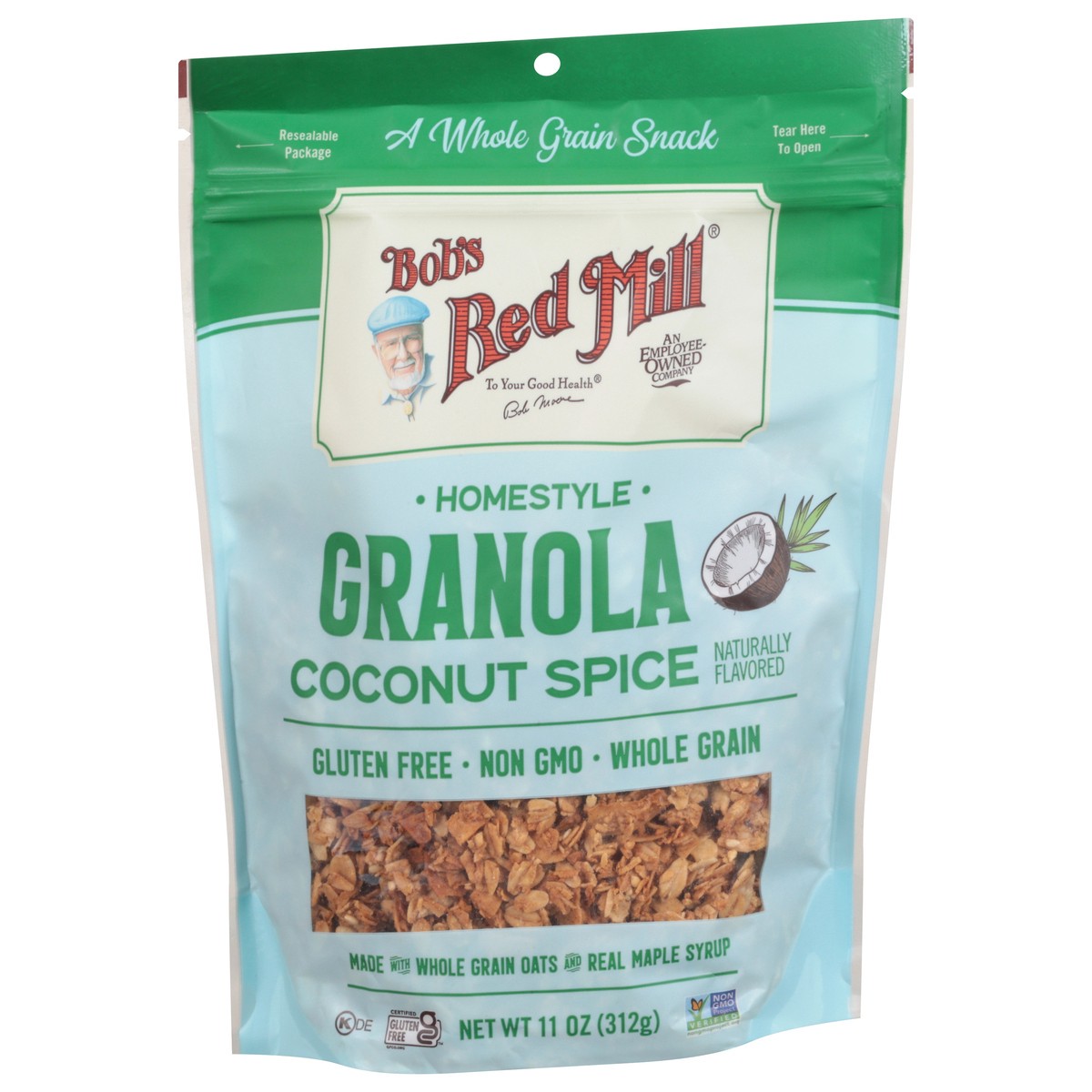 slide 2 of 9, Bob's Red Mill Homestyle Coconut Spice Granola 11 oz, 11 oz