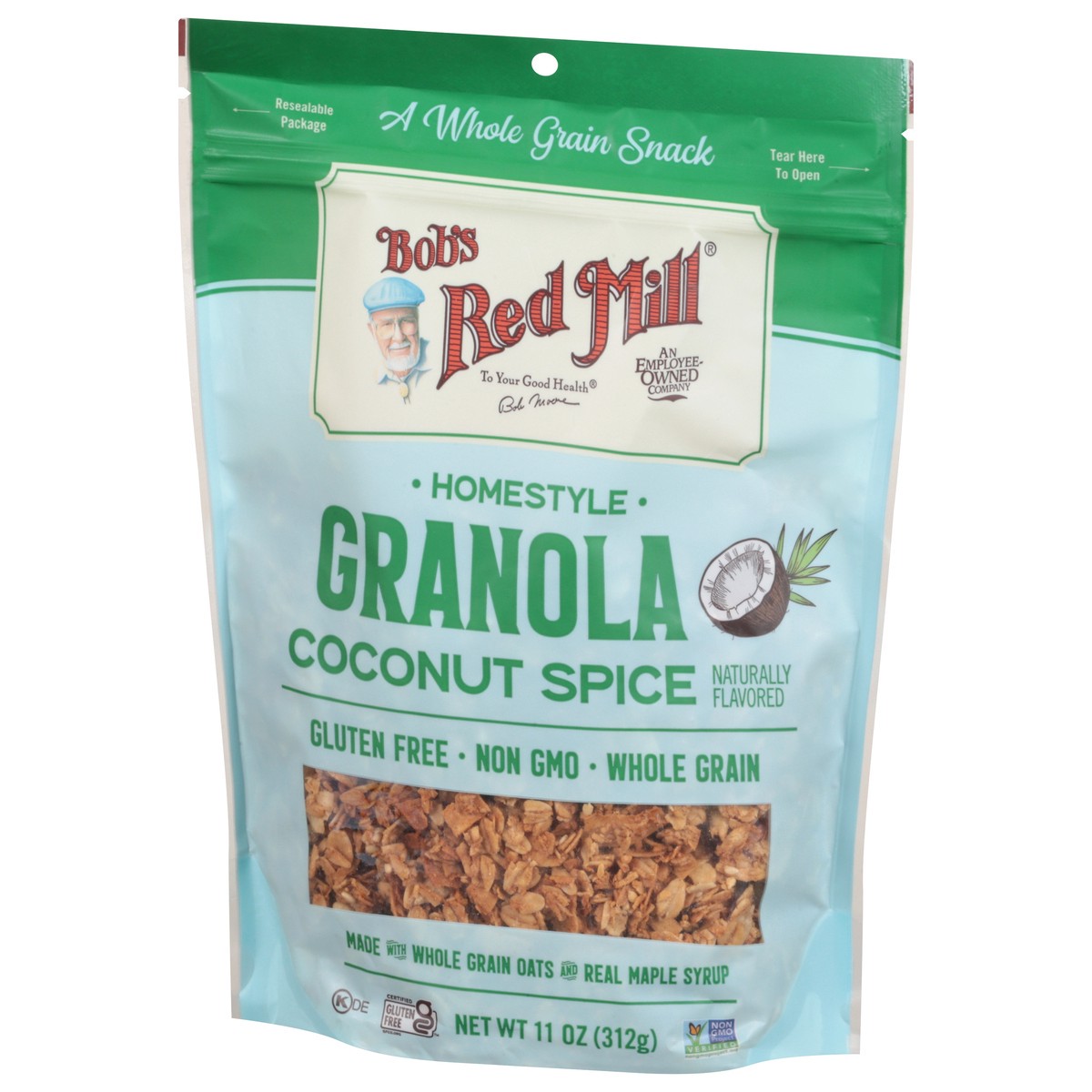 slide 3 of 9, Bob's Red Mill Homestyle Coconut Spice Granola 11 oz, 11 oz