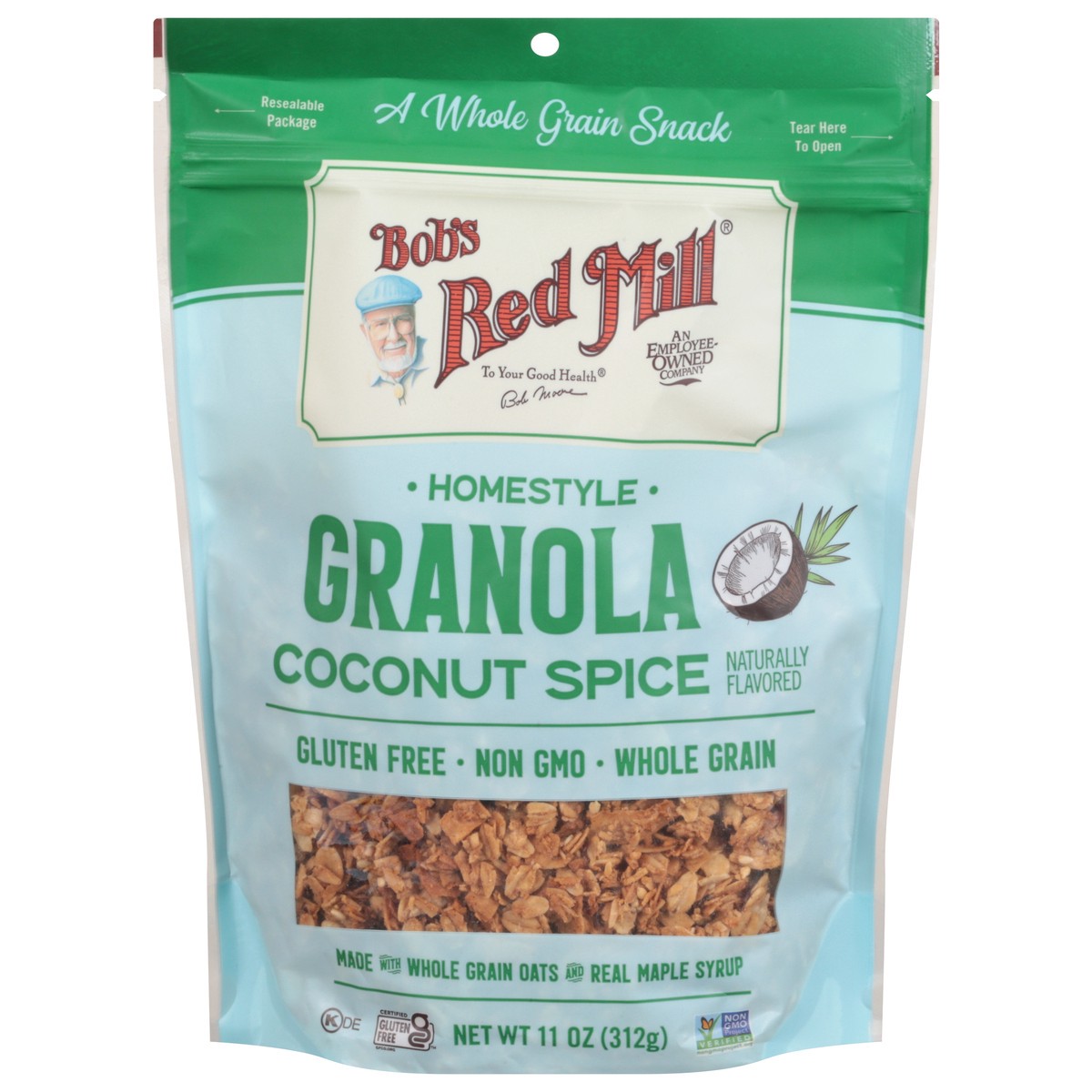 slide 1 of 9, Bob's Red Mill Homestyle Coconut Spice Granola 11 oz, 11 oz