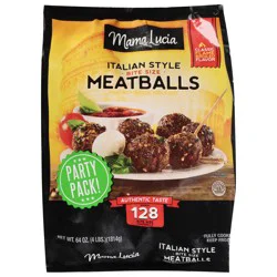 Mama Lucia Italian Style Classic Flame Broiled Flavor Meatballs Bite Size Party Pack 64 oz