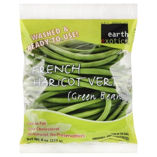 slide 1 of 1, Earth Exotics Green Beans French, 8 oz