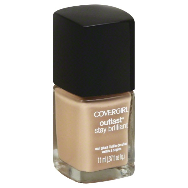 slide 1 of 1, Covergirl Outlast Stay Brilliant Nail Gloss, Forever Fawn,, 0.37 oz