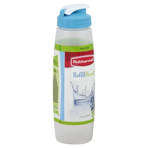 slide 1 of 1, Rubbermaid Hydration Bottle - Squeezable Refill Reuse, 32 oz