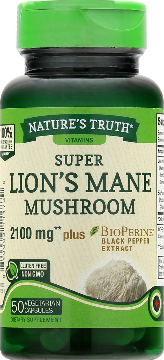 slide 8 of 10, Nature's Truth Lions Mane Mushroom, 50 ct