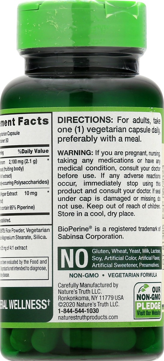 slide 9 of 10, Nature's Truth Lions Mane Mushroom, 50 ct