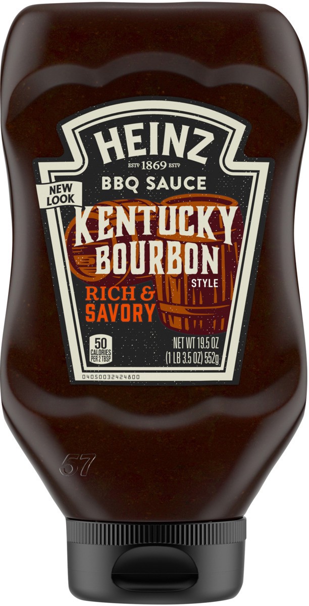 slide 2 of 8, Heinz Kentucky Bourbon Style Rich & Savory BBQ Sauce Bottle, 19.5 oz